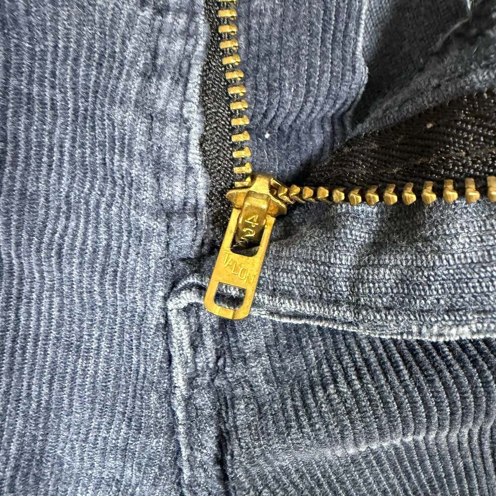 Vintage 80s Levis Pants Mens 30x32 Navy Blue Corduroy Talon Zipper - Picture 5 of 11